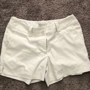 White Nike golf shorts